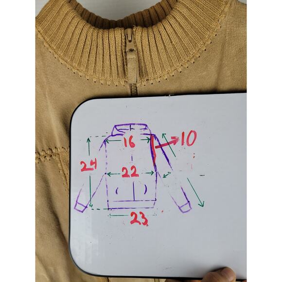 DESIGNERS STUDIO ORIGINALS Beautiful Tan Suede Leather Vest Size XL - Picture 7 of 7